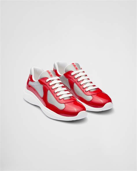 prada red sneakers velcro|fashion sneaker Prada shoes women.